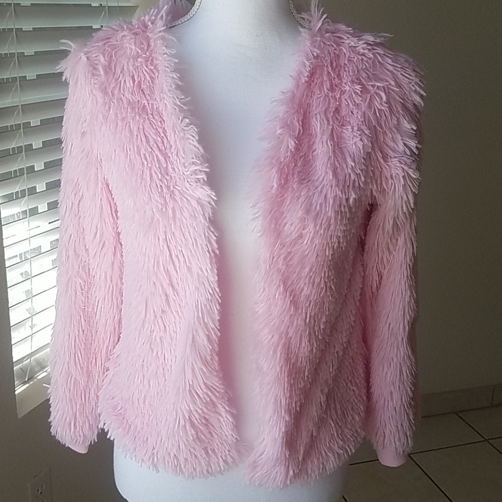 Arizona Jean Co. Pink Faux Fur Coat